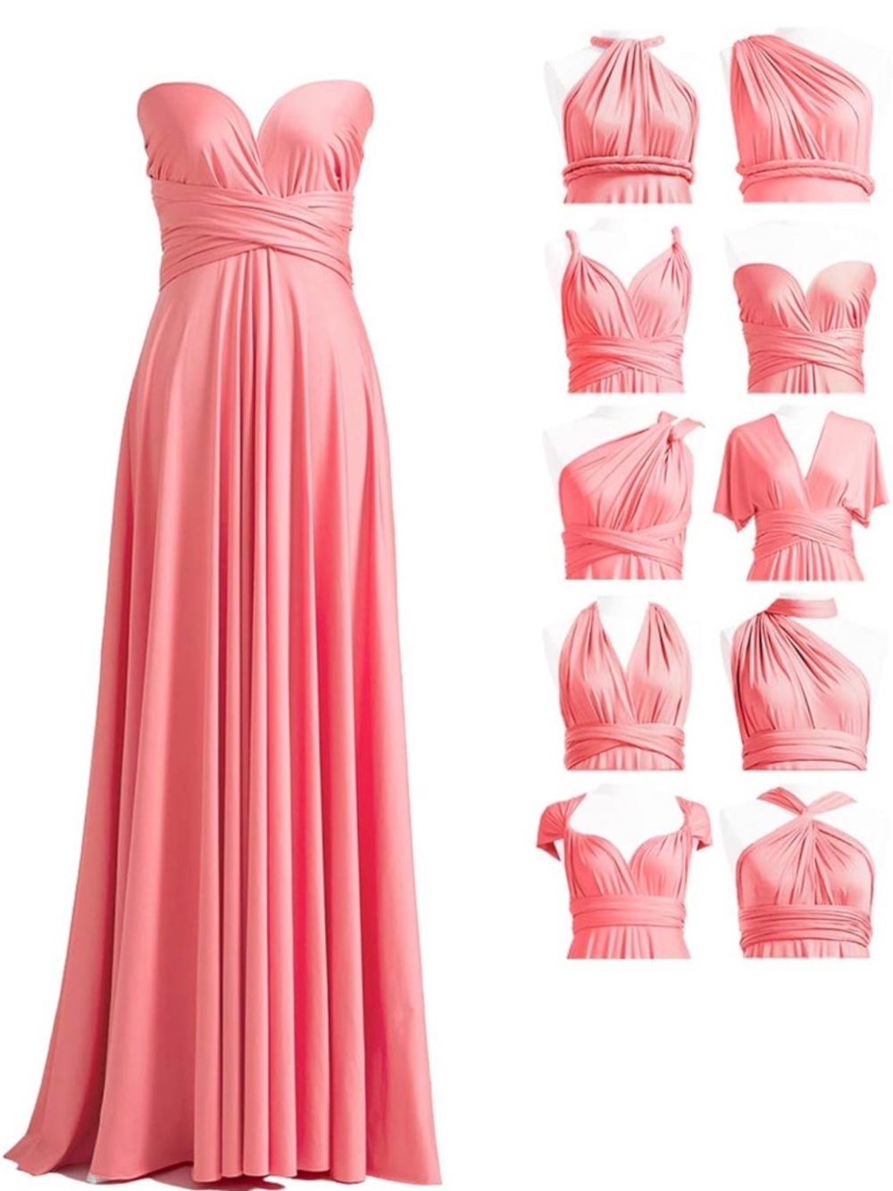 72 ways pink coral dress